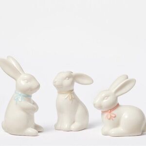 3pc Ceramic Easter Rabbit Set NWT